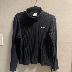 Nike Black Ribbed Long Sleeve Shirt